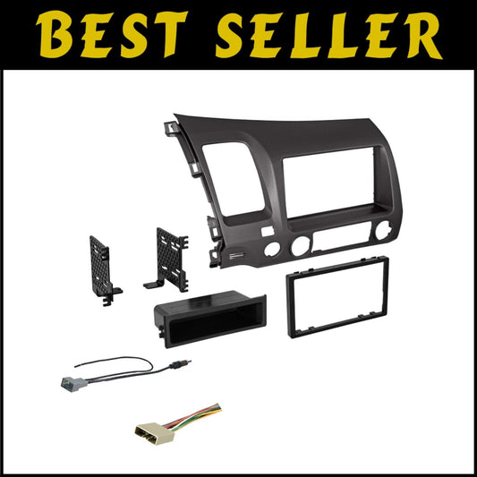 Complete Dash Kit for 2006-2011 Civic: Double DIN with Antenna Adapter & Harness