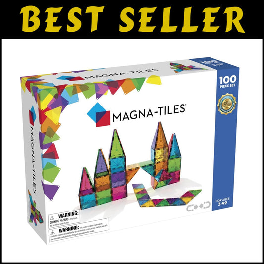 100-Piece Magnetic Building Set with Translucent Shapes for Creative Learning