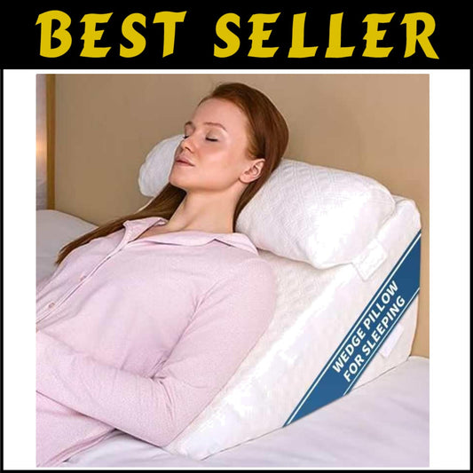 Eco-Friendly Memory Foam Wedge Pillow with Adjustable Head Support - 24-Inch