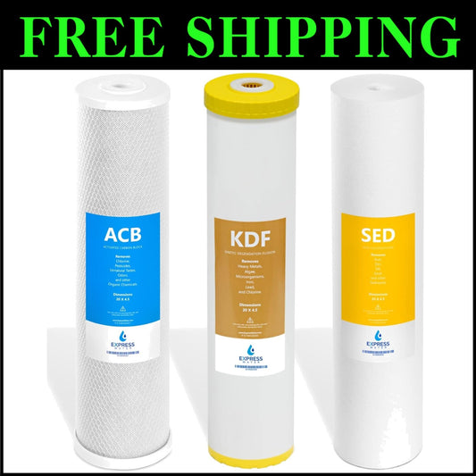 Durable 5-Micron Water Filter Replacement Set - 4.5"x20" High-Performance Kit