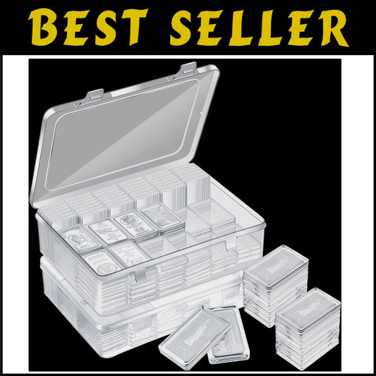 Complete 202-Piece Coin Storage Set: 200 Acrylic Holders & Organizing Box