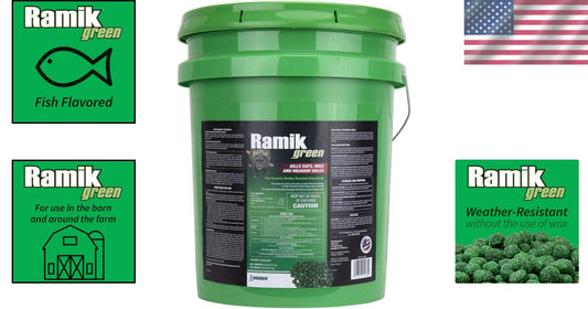 Effective 20 lb Fish Flavored Rodenticide - Weatherproof Pellets for Home Use