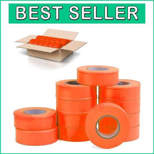 12 Pack Fluorescent Flagging Tape - High Visibility Marking Solution, 300 ft