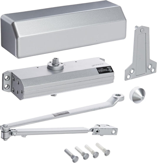 High-Traffic Approved Aluminum Door Closer - Multi-Mount & Adjustable Size 1-6