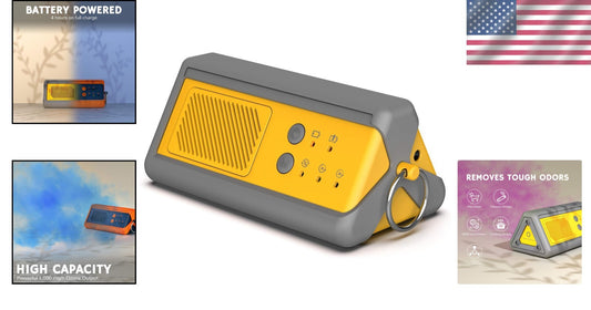 1,000mg/h Portable Ozone Generator - Yellow Odor Eliminator for Small Spaces