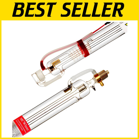 Efficient 90W Glass Laser Tube with Preconnected Ports, 1250mm Long, 80mm Wide