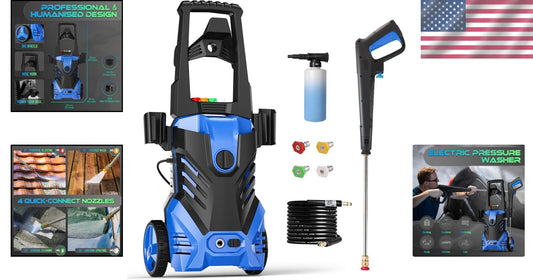 Powerful Electric Pressure Washer 3.2GPM - Efficient Outdoor Cleaning Solution