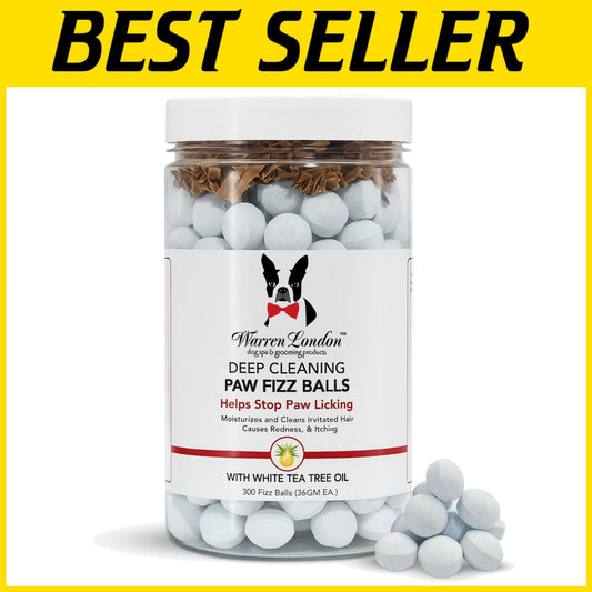 Deep Cleaning Paw Soak Fizz Balls: 300 Groomer-Size Relief Tablets for Dogs