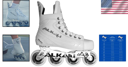 Durable Inline Roller Hockey Skates - Comfort Fit, Size 12, 68mm Wheels Included