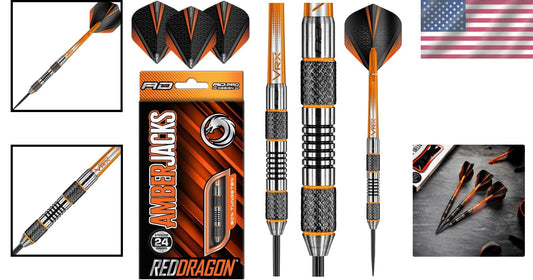 Expert-Quality Amberjack 24g Darts Set with Customizable Weights Available
