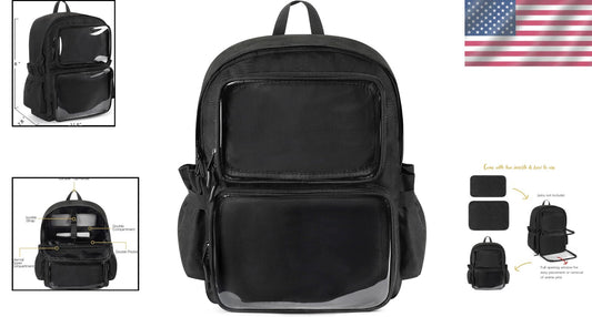Fashionable Ita Bag Backpack with Clear Pin Insert - Ideal for Comic Con & More
