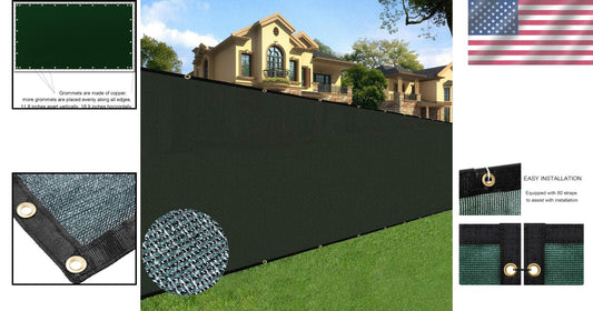 6ft x 50ft Green Fencing Shade Net with Durable Grommets for Easy Installation