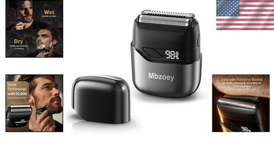 Men's Travel-Friendly Electric Foil Shaver with Smart Sensing Technology