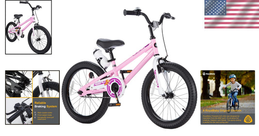 Adjustable 18 Inch Kids Bicycle with Water Bottle - Perfect for Learning Fun