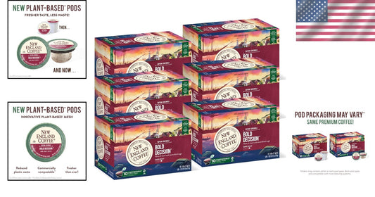Experience Bold Decision - Dark Roast Single Serve Coffee Pods, 6 Packs of 10ct