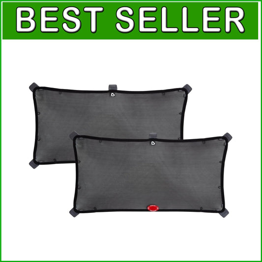 Brica Magnetic Stretch Sun Shade, Black - 2 Pack for Large Vehicle Windows