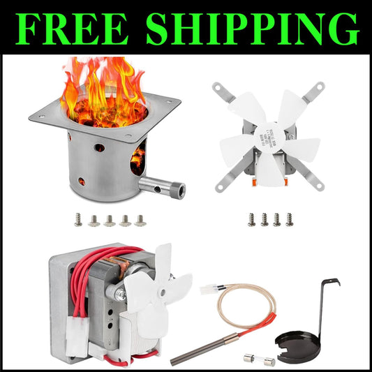 Efficient Pellet Grill Parts Set: Hot Rod, Burn Pot & More for Easy Replacement