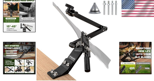 Versatile Lawn Mower Blade Sharpener with Balancer - Elevate Your Mowing Game