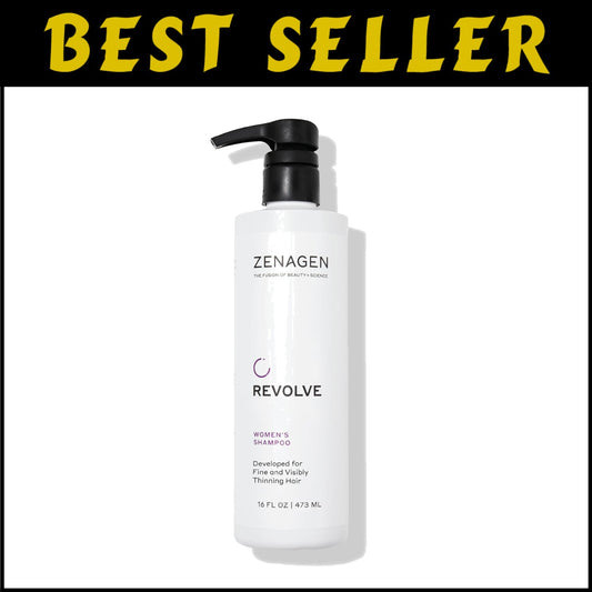 Revolve Women's Natural Thickening Shampoo for Fuller Hair - Quick 5-Minute Care