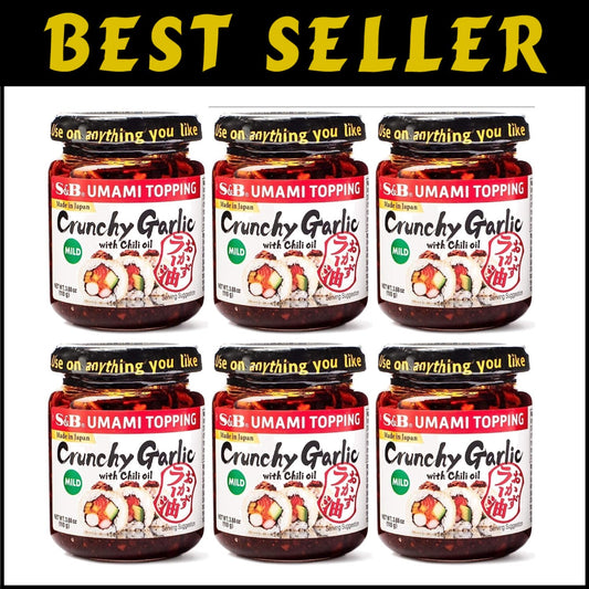 Authentic S&B Chili Oil & Crunchy Garlic - Deliciously Versatile & 3.88 oz