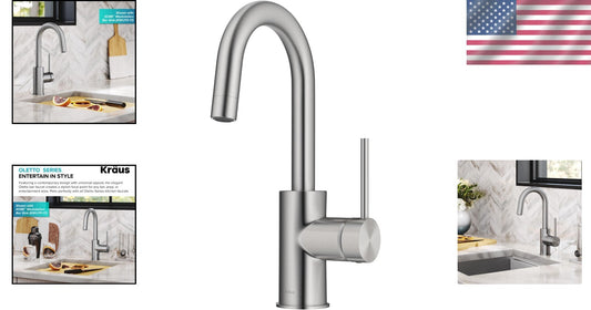Spot-Free Single Handle Bar Faucet - Stainless Steel Finish for Easy Maintenance