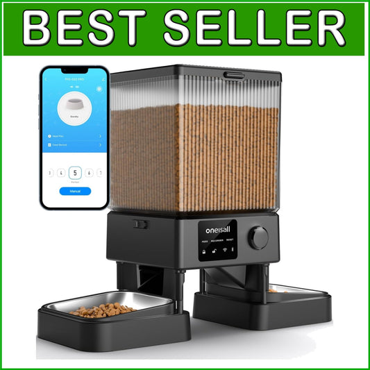 Multi-Pet Automatic Cat Food Dispenser - 5G Wi-Fi, Easy to Clean, Modern Design