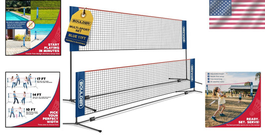 Versatile Portable Badminton & Pickleball Net - Adjustable Up to 5 ft High