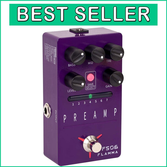 7 Preamp Guitar Effects Pedal - Built-in Cabinet Simulation & Lightweight Design