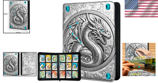 Exclusive Silvery Blue Card Album with 20 Double-Sided Pages for Collectibles