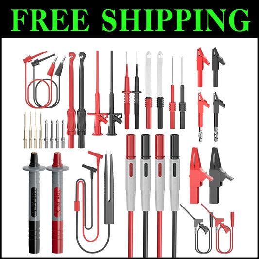 33PCS Premium Multimeter Test Leads Kit with Precision Probes & Alligator Clips