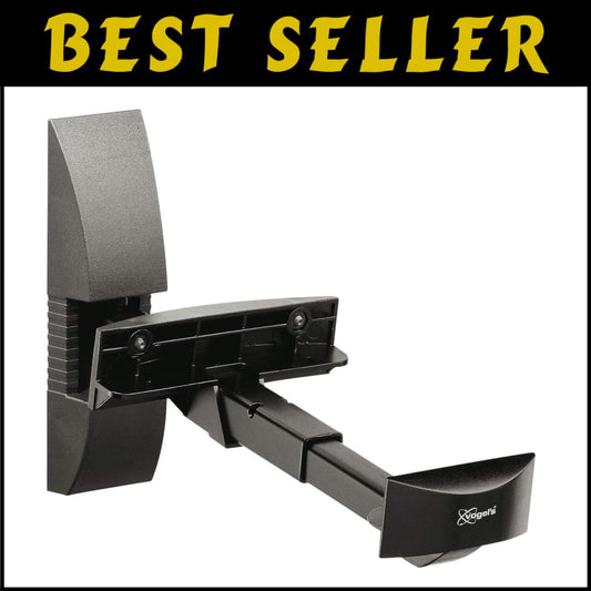 Secure Speaker Wall Mount - Swivel & Tilt Bracket for Bookshelf Speakers, 44 lbs