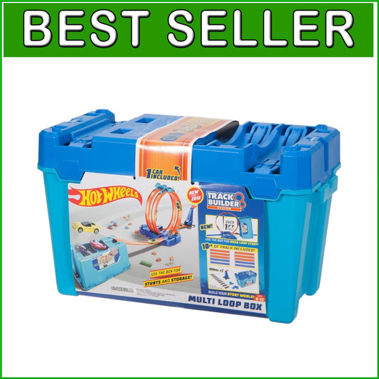 10 ft Track Builder Set with Launcher, Vehicle, and Scoring Buckets Included