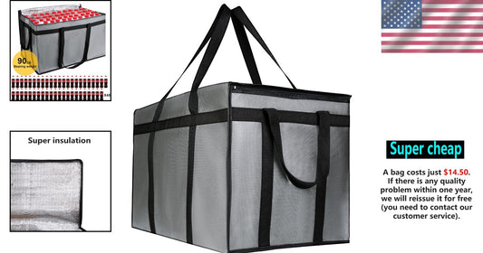Extra Large Insulated Cooler Bags - Triple-Layer Thermal Protection for Delivery