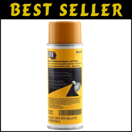 CAT Yellow Gloss Paint - 12oz UV Resistant Aerosol for Indoor & Outdoor Use