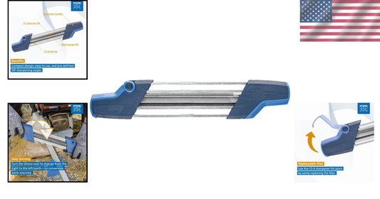 Ergonomic Manual Chain Saw Sharpener CS-X with Depth Gauge and Replacement Files