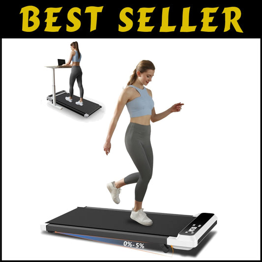 Portable 2-in-1 Walking & Jogging Pad: Discreet Exercise with Smart LCD Display