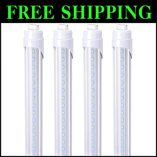 High-Efficiency 8FT LED Tube with Dual-Ended Power - Ideal for Shops and Garages