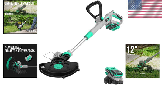 Lightweight 20V Cordless Edger/Trimmer with Tool-Free Telescopic Height Adjust