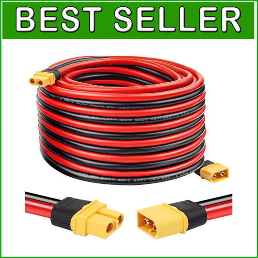 Premium XT60 10AWG Extension Cable – Male to Female, Ideal for RC and Solar Use