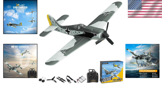 4CH RC FW190 Fighter Plane - Stable, Aerobatic, Ready-to-Fly Adventure