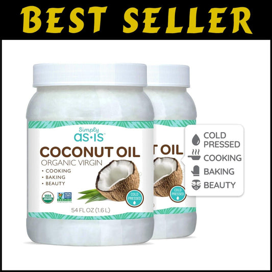 Dual Pack 54 fl oz Organic Virgin Coconut Oil | Cooking & Moisturizing Essential