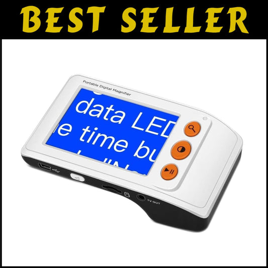Ergonomic Digital Magnifier - Compact Design with AV Output for Larger Displays