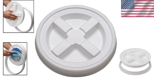 12-Pack Airtight Bucket Lids - Ideal for Pet Food & Household Storage