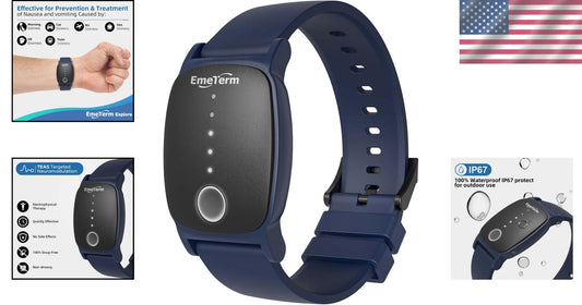 Explore Navy Blue Waterproof Anti-Nausea Wristband - Adjustable Intensity Relief