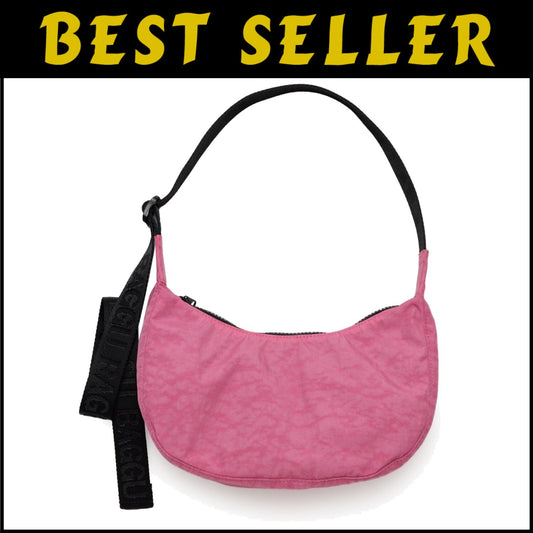 Lightweight Small Nylon Crescent Bag with Adjustable Logo Strap – Unisex Style