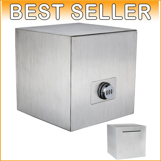 Customizable Stainless Steel Piggy Bank with Lock for Wedding & Vacation Goals