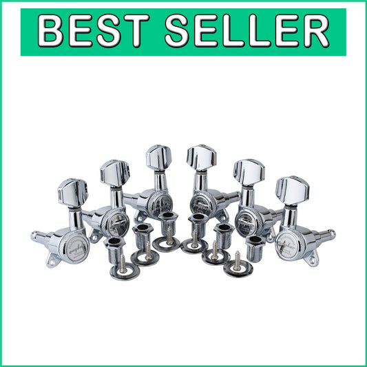 Ambidextrous Guitar Locking Tuners with Hexagonal Pegs for Precise Tuning