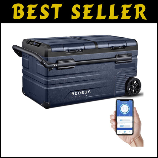 Versatile 80 Quart Car Fridge with App Control - Ideal for Camping and Travel