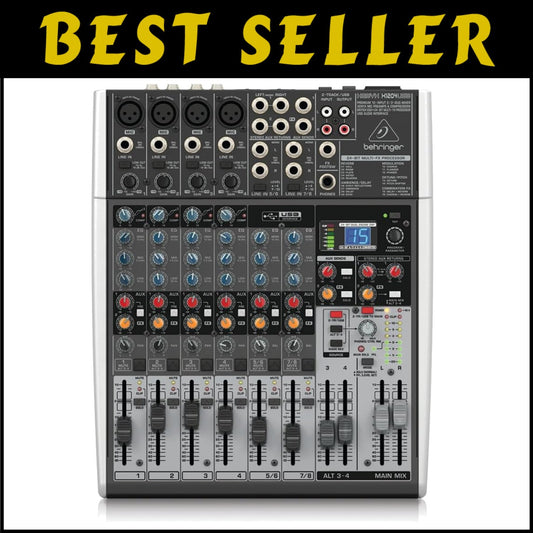 Versatile USB Mixer with 12 Channels, EQ, and Built-in Effects for Musicians