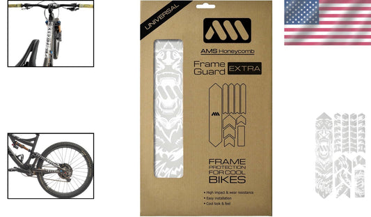 Durable Honeycomb PVC Bike Frame Guard - Universal Fit for Adult Mountain Bikes